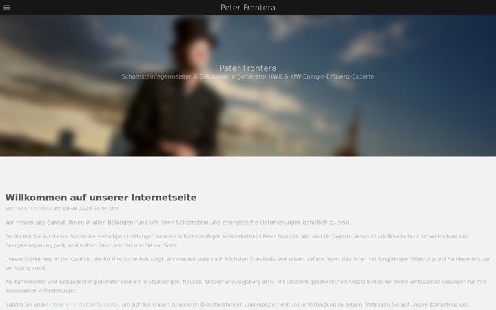 Screenshot of frontera-kaminkehrer.de