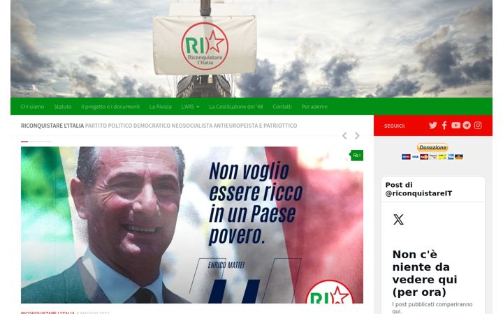 Captura de ecrã de frontesovranista.it