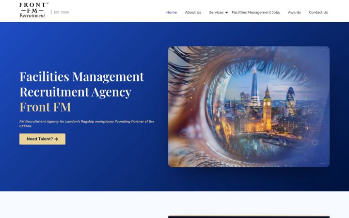 Screenshot ta' frontfmrecruitment.co.uk
