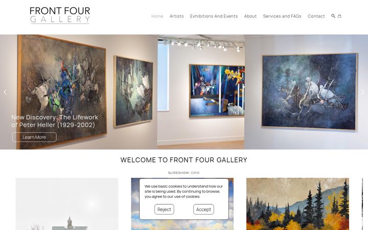 Ekrano kopija frontfourgallery.com