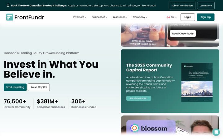 Screenshot of frontfundr.com