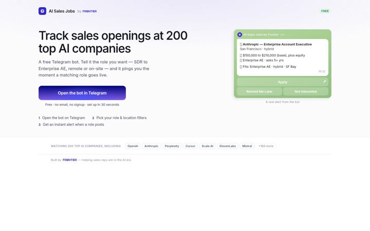 Screenshot of frontier.jobs