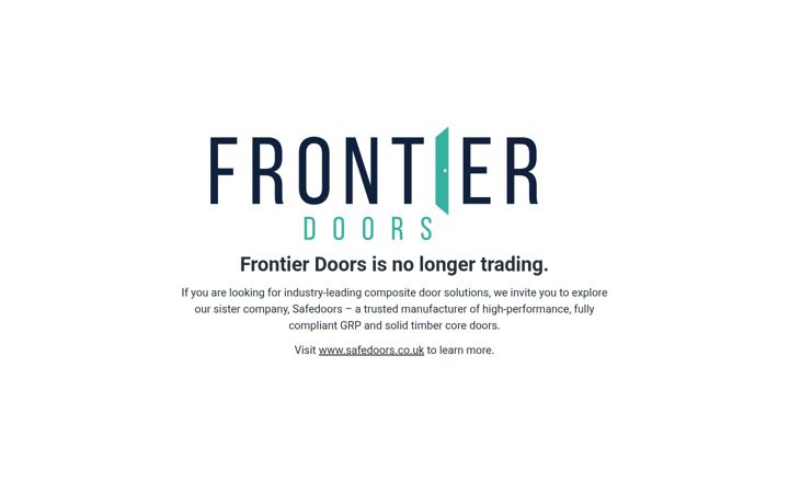 Screenshot of frontierdoors.co.uk