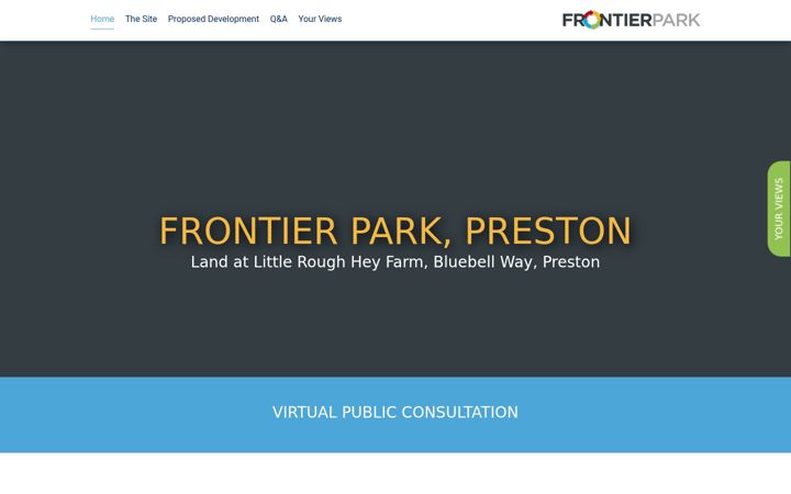 Screenshot of frontierpark-preston.co.uk