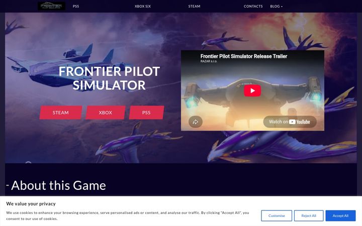 Screenshot of frontierpilot.net