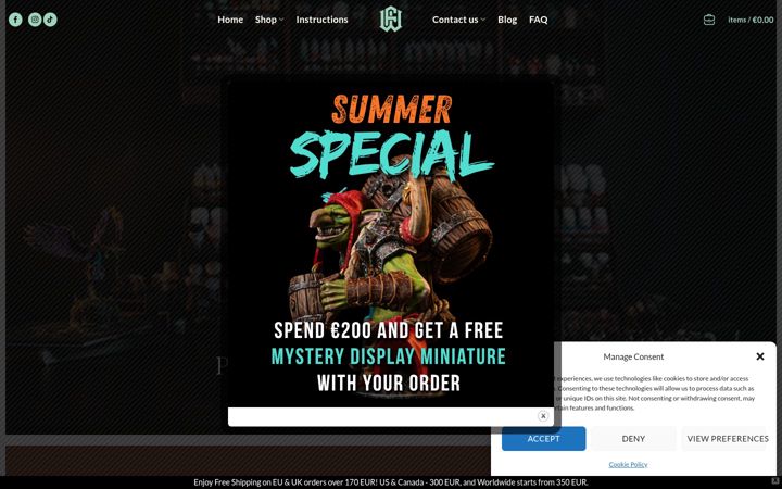 Screenshot of frontierwargaming.com