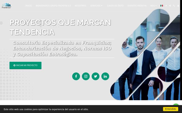Screenshot of frontin5.com