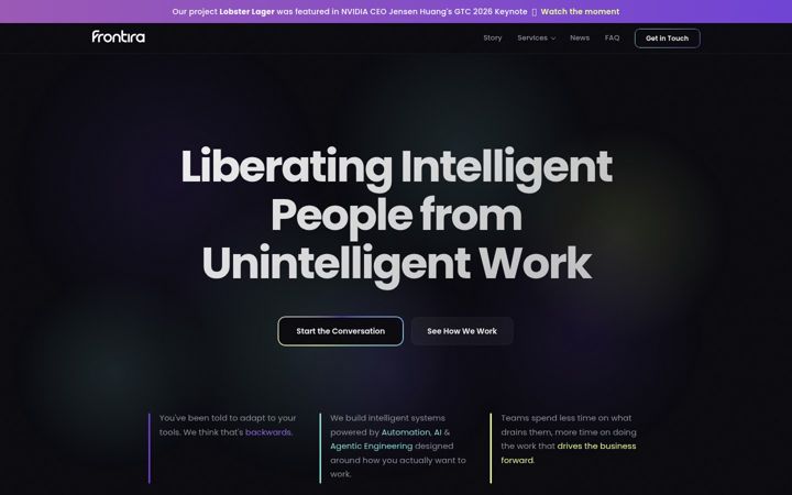 Ekraanipilt saidist frontira.io