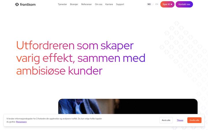 Screenshot of frontkom.com