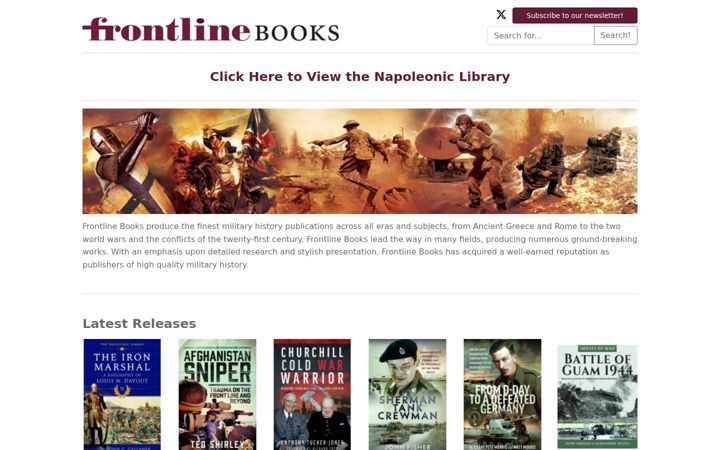 Screenshot of frontline-books.com