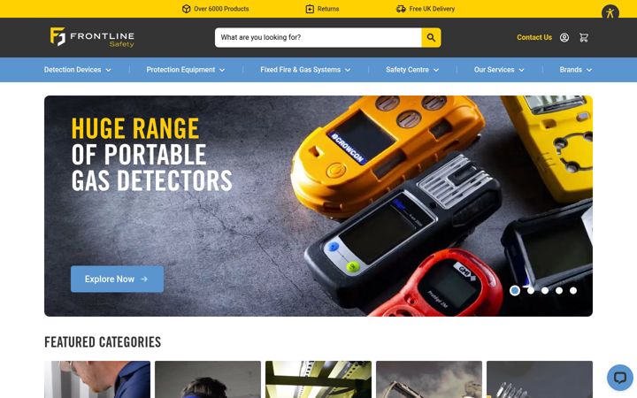 Screenshot of frontline-safety.co.uk