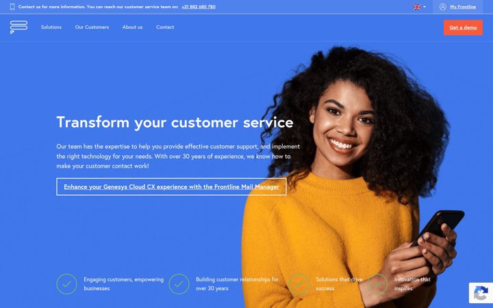 Screenshot of frontline-solutions.org