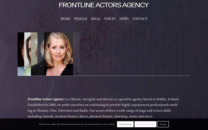 Screenshot of frontlineactors.com
