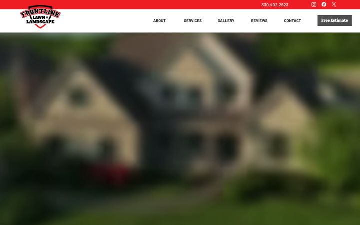 Screenshot of frontlinelawncare.com