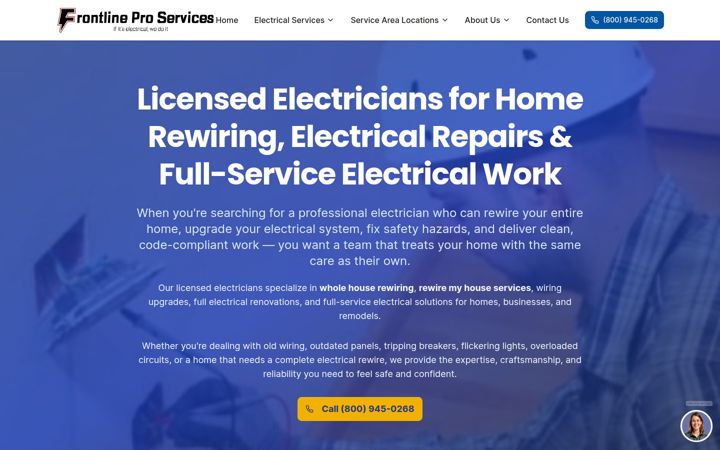 Screenshot of frontlineproservices.com