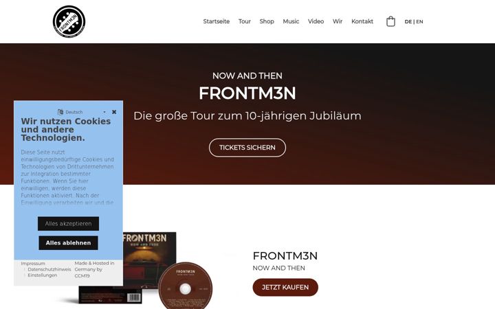 Screenshot von frontm3n.de