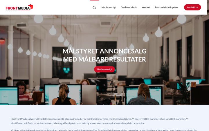 Screenshot of frontmedia.dk