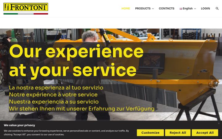 Screenshot of frontoni.net