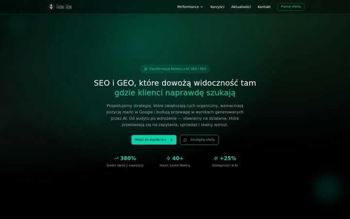 Screenshot of frontrow.com.pl