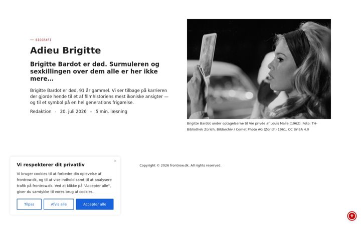 Screenshot of frontrow.dk