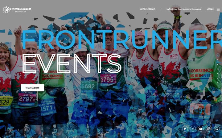 Screenshot of frontrunnerevents.co.uk