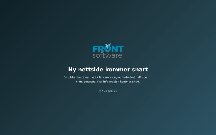 Screenshot of frontsoftware.no