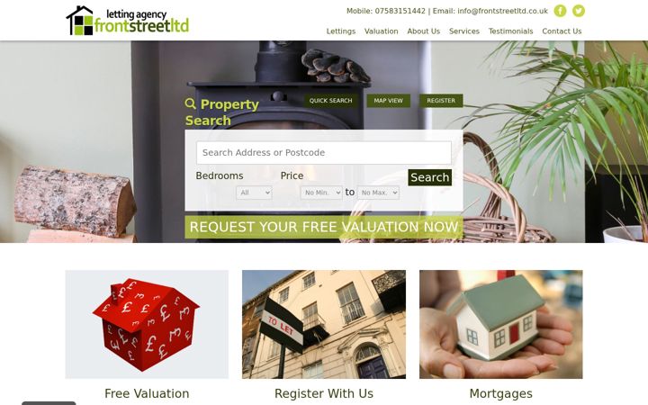 Screenshot of frontstreetltd.co.uk