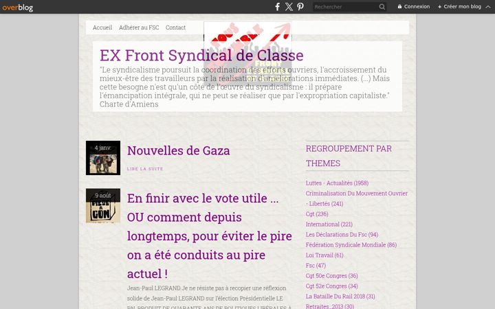 Screenshot of frontsyndical-classe.org