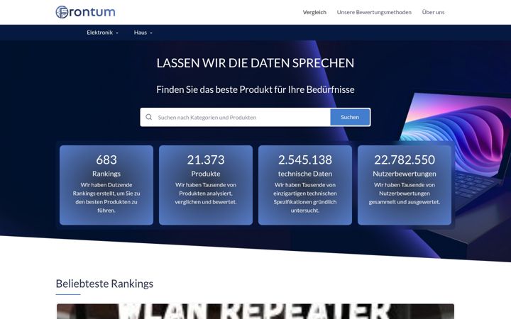 Screenshot of frontum.de