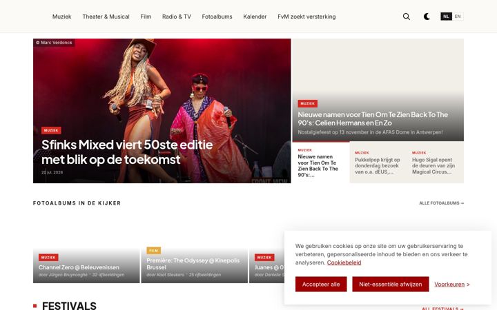 Screenshot of frontview-magazine.be