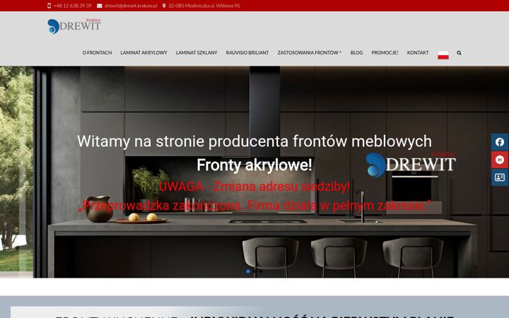Screenshot of frontyakrylowe.com