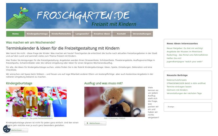 Screenshot of froschgarten.de