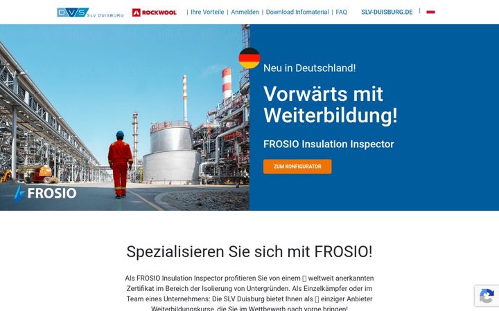 Screenshot of frosio-insulation-inspector.de