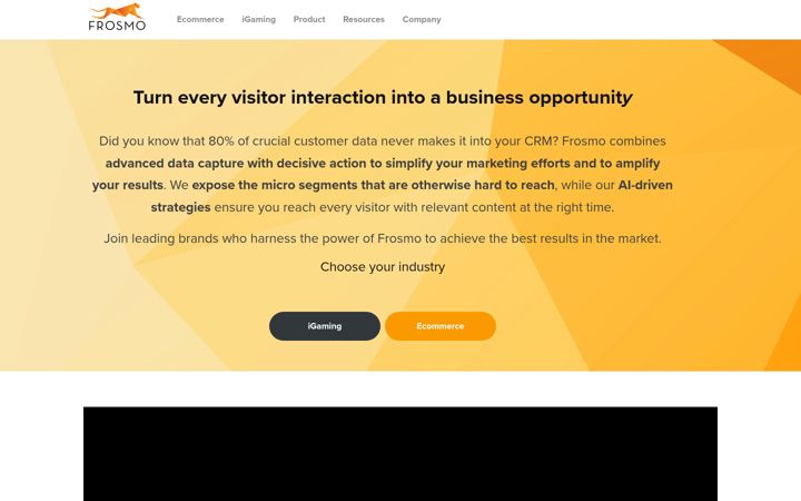 Screenshot of frosmo.com