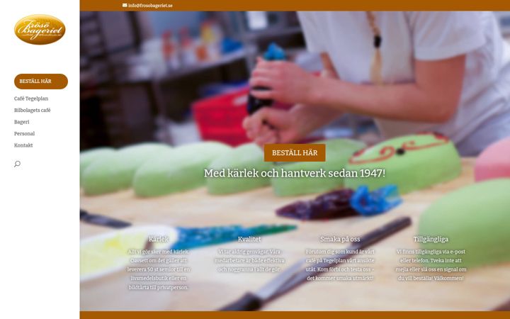 Screenshot of frosobageriet.se