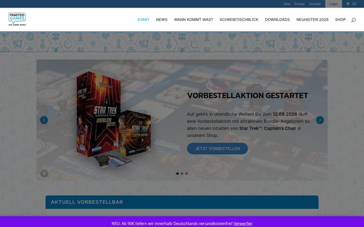 Screenshot of frostedgames.de