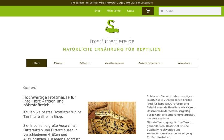 Screenshot von frostfuttertiere.de