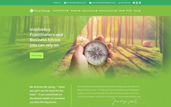 Screenshot of frostgroup.co.uk