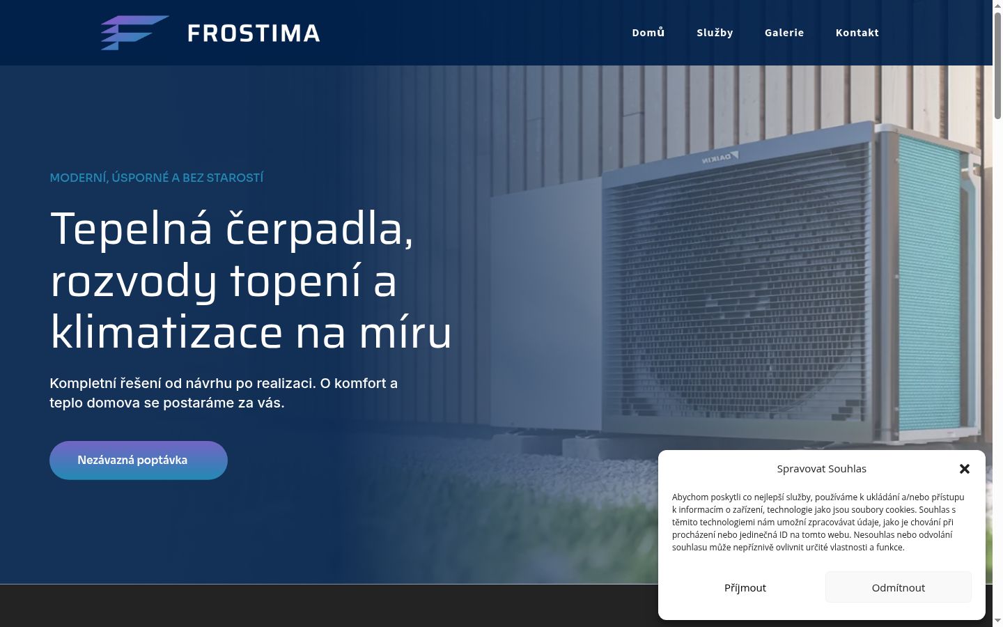 Screenshot van de toestemmingsbanner zoals getoond vóór enige interactie