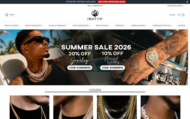Screenshot of frostnyc.com