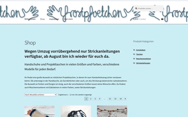 Screenshot von frostpfoetchen.de