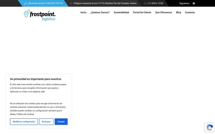Skärmbild av frostpoint.es