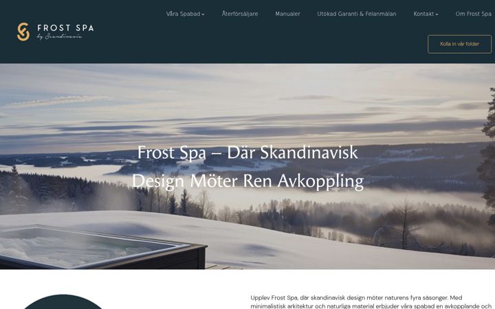 Screenshot van frostspa.se