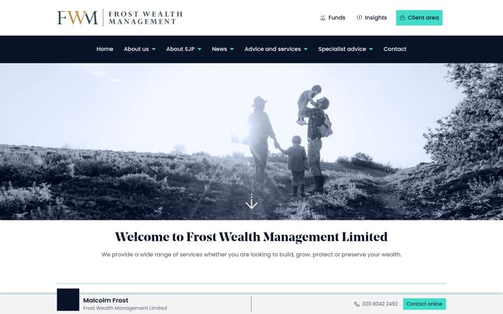 Screenshot of frostwealthmanagement.co.uk