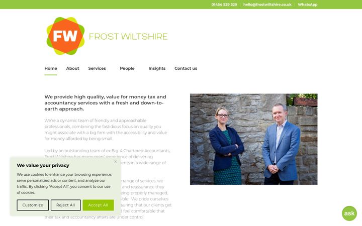 Screenshot of frostwiltshire.co.uk