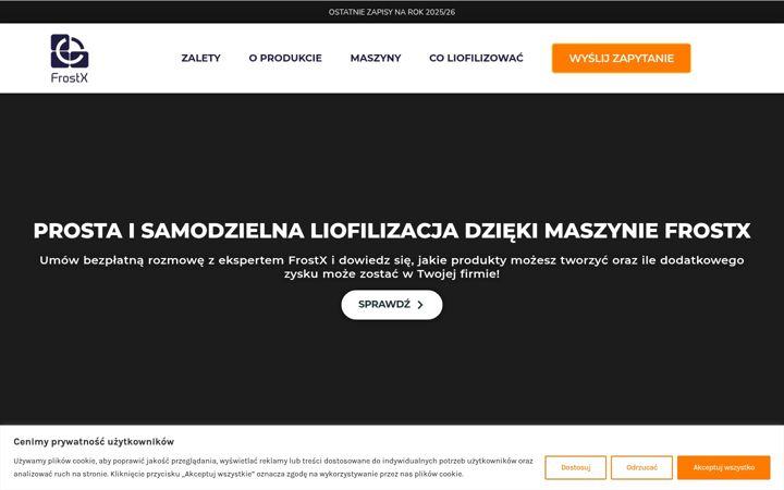 Screenshot of frostxforbusiness.com
