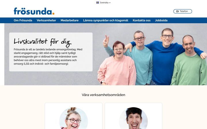 Screenshot of frosunda.se
