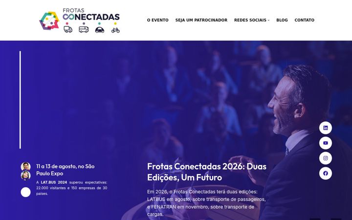 Snimka zaslona za frotasconectadas.com.br
