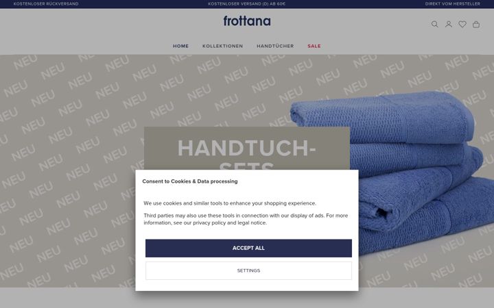 Screenshot von frottana.de