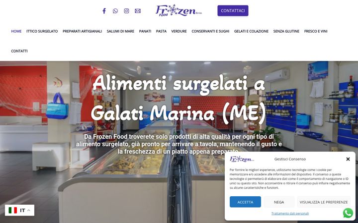 Screenshot of frozenfoodsurgelati.com